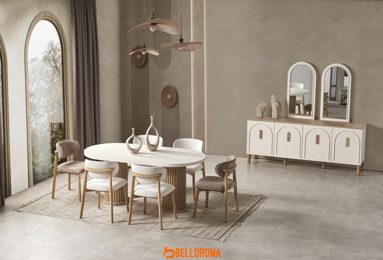 Bohem Lüx Yemek Masası Oval