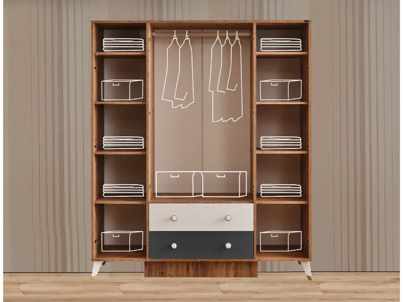 Smart 4 Kapaklı Gardırop